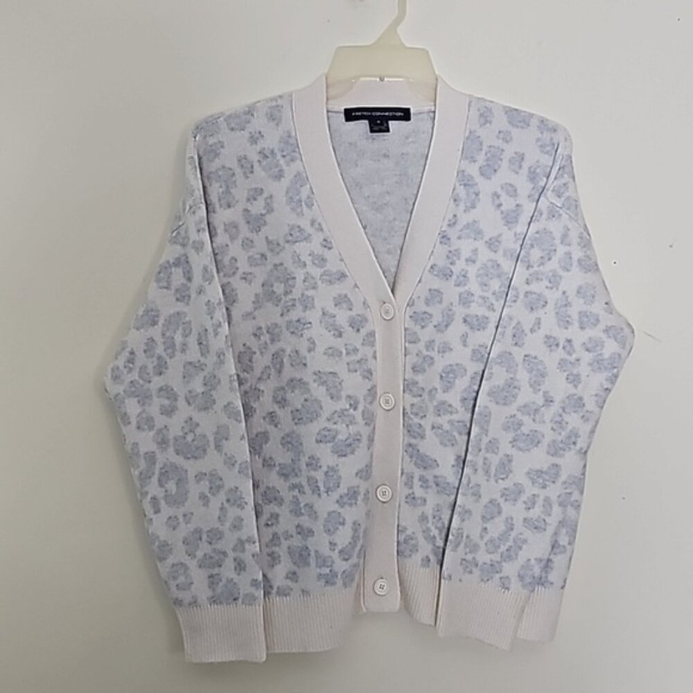 Fench Connection Animal Print Women's Cardigan  Sise M